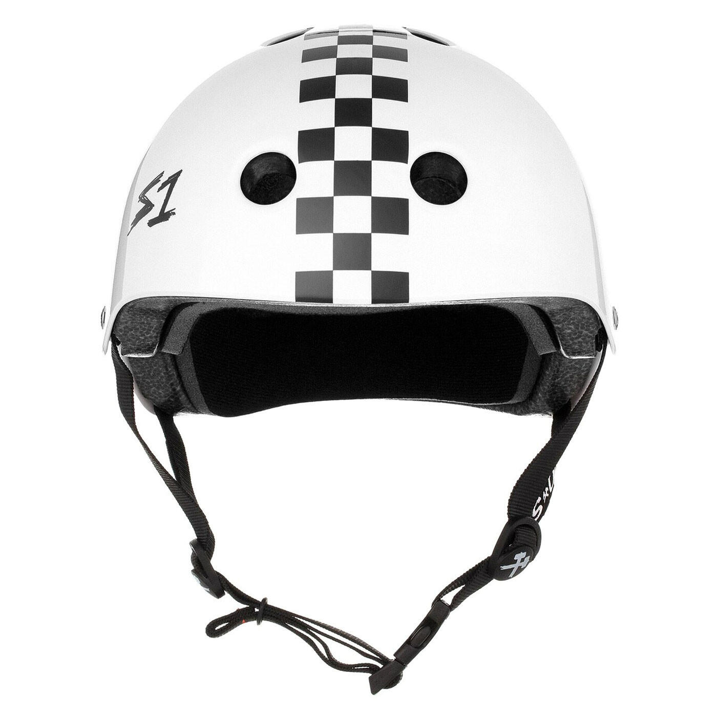 Casco S-One Mega Lifer | Bianco con scacchiera | Taglia M | S-One 2/4