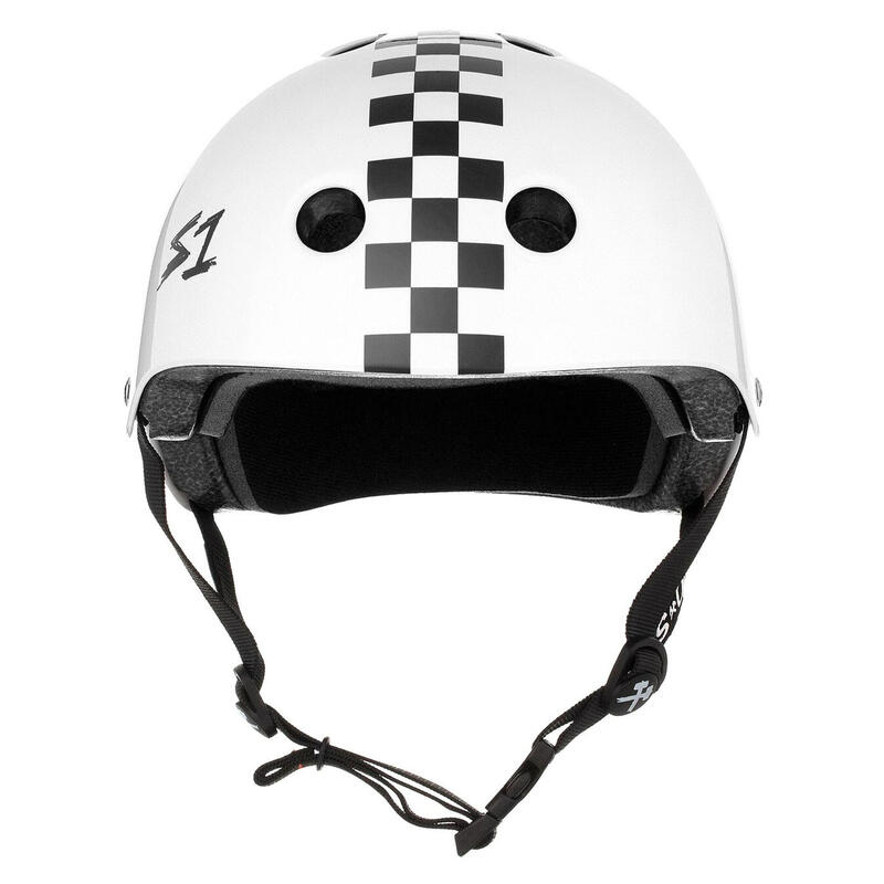 Casca Mega Lifer Alba cu Checkerboard | Marimea S | S-Unul