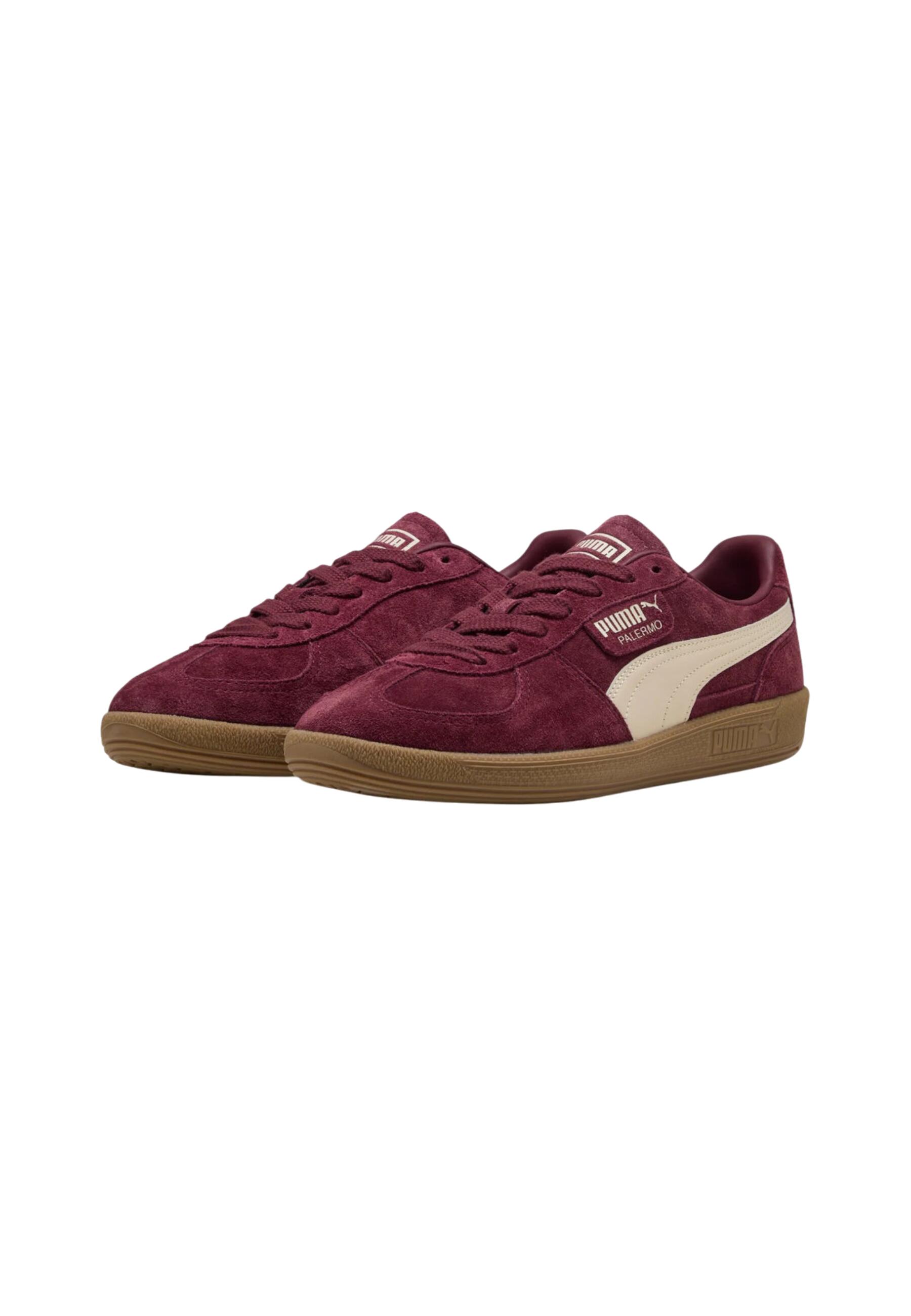 Baskets basses sport femme en cuir PUMA Palermo bordeaux 5/6