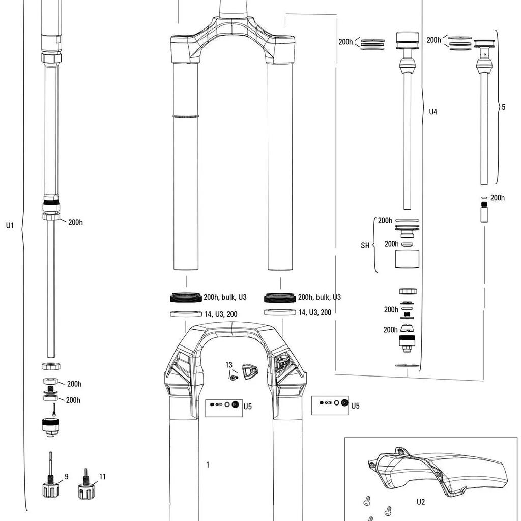 ROCKSHOX Lyrik Ultimate RC2 Suspension Fork — 27.5"+/29" Boost, 150 mm.