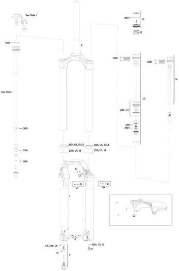 ROCKSHOX ZEB Ultimate RC2 forcella ammortizzata 275"+/29" Boost 160 mm grigio.
