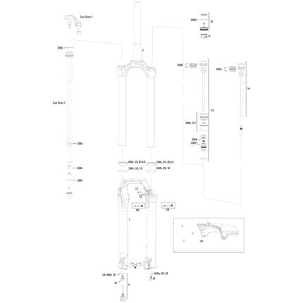ROCKSHOX ZEB Ultimate RC2 amortyzowana widelica 27,5+/29" 190 mm czerwona