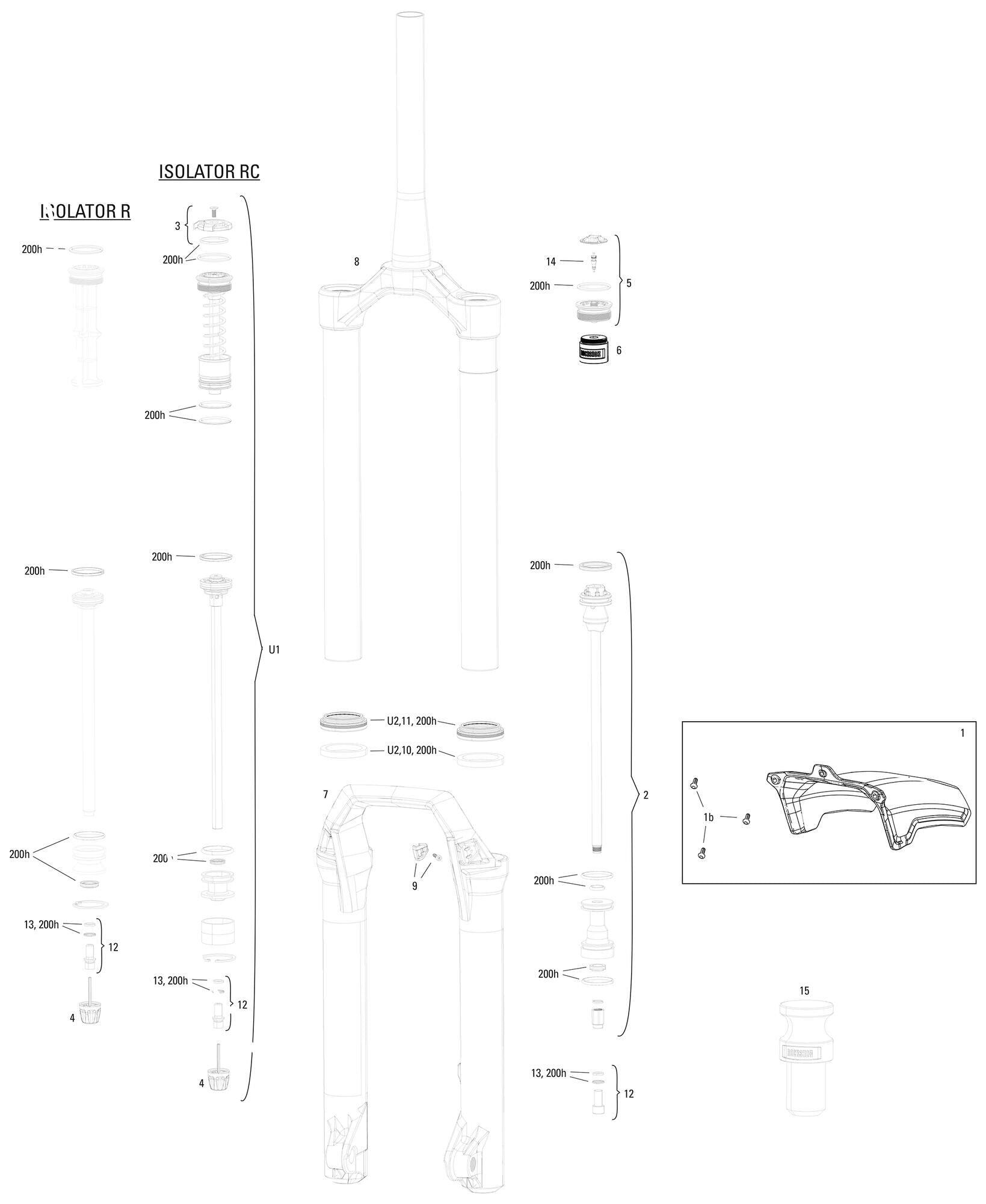 ROCKSHOX Forcella RockShox 29" Domain Gold RC3 DB 170mm.