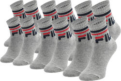 Fila Quarter chaussettes enfant 6-pack, gris, 27-30