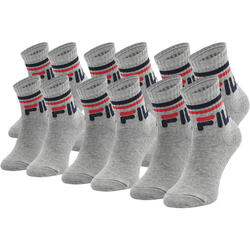 Fila Quarter Pack de 6 Chaussettes Enfant Gris Taille 31-34