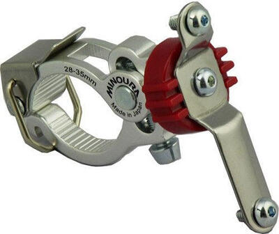 Minoura bh100 bidonhouder met snelsluiting voor buizen 28–35 mm.