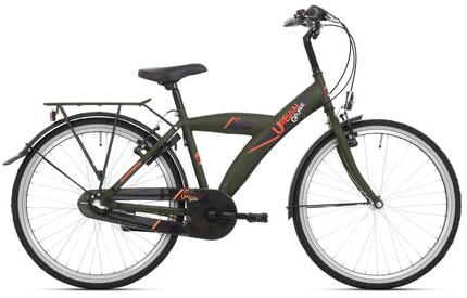 Rower dziecięcy BikeFun Urban 24" zielony matowy