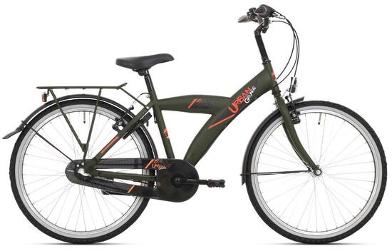 Rower dziecięcy BikeFun Urban 24" zielony matowy