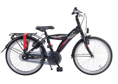 Aldo Roadstar 20 Zoll Kinderfahrrad matt schwarz mit rotem Streifen