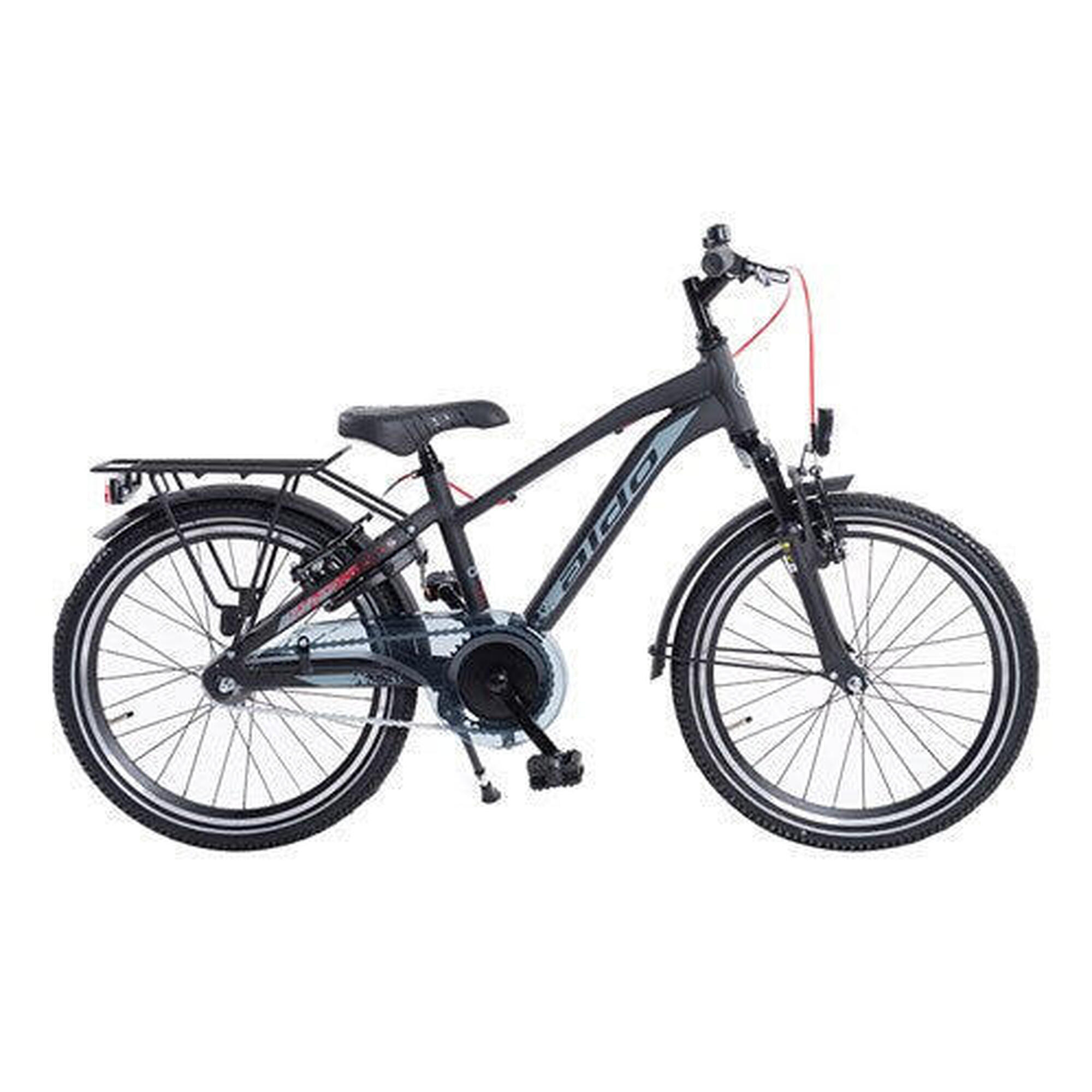 Aldo - Vélo Aldo 20 Pouces Peak 2.0 Aluminium Noir Mat Rouge - Vélo Enfant - Rouge - 20" - Decathlon