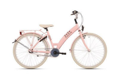 Bikefun bici ragazza 24 pollici 3 marce telaio in alluminio Adobe Pink.