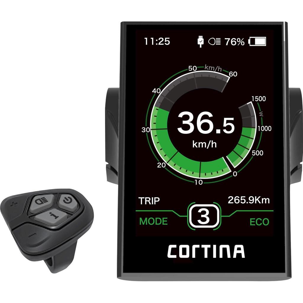 Bafang DP C18 UART LCD Matrix Display with Cortina Logo — 850 mm.