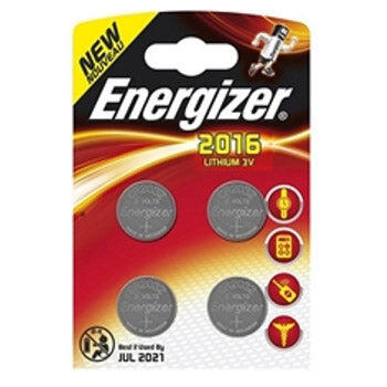 Enerdis energizer lithium 3v knoopcel batterijen (cr2016) - 4 stuks.