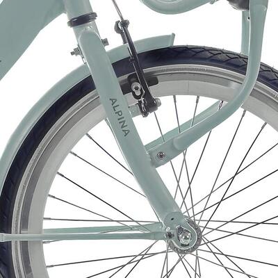 Alpina V Fork 20 Clubb - Forcella anteriore soft mint opaca filettata.