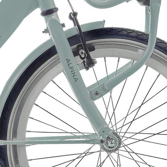Alpina V Fork 20 Clubb - Forcella anteriore soft mint opaca filettata.