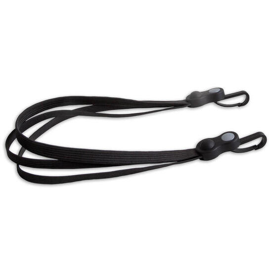 Lynx Snelbinder met karabijnhaken 74 cm, zwart.