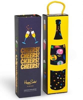 Happy Socks Celebrations Set Regalo 3 Paia Calzini taglia 41-46