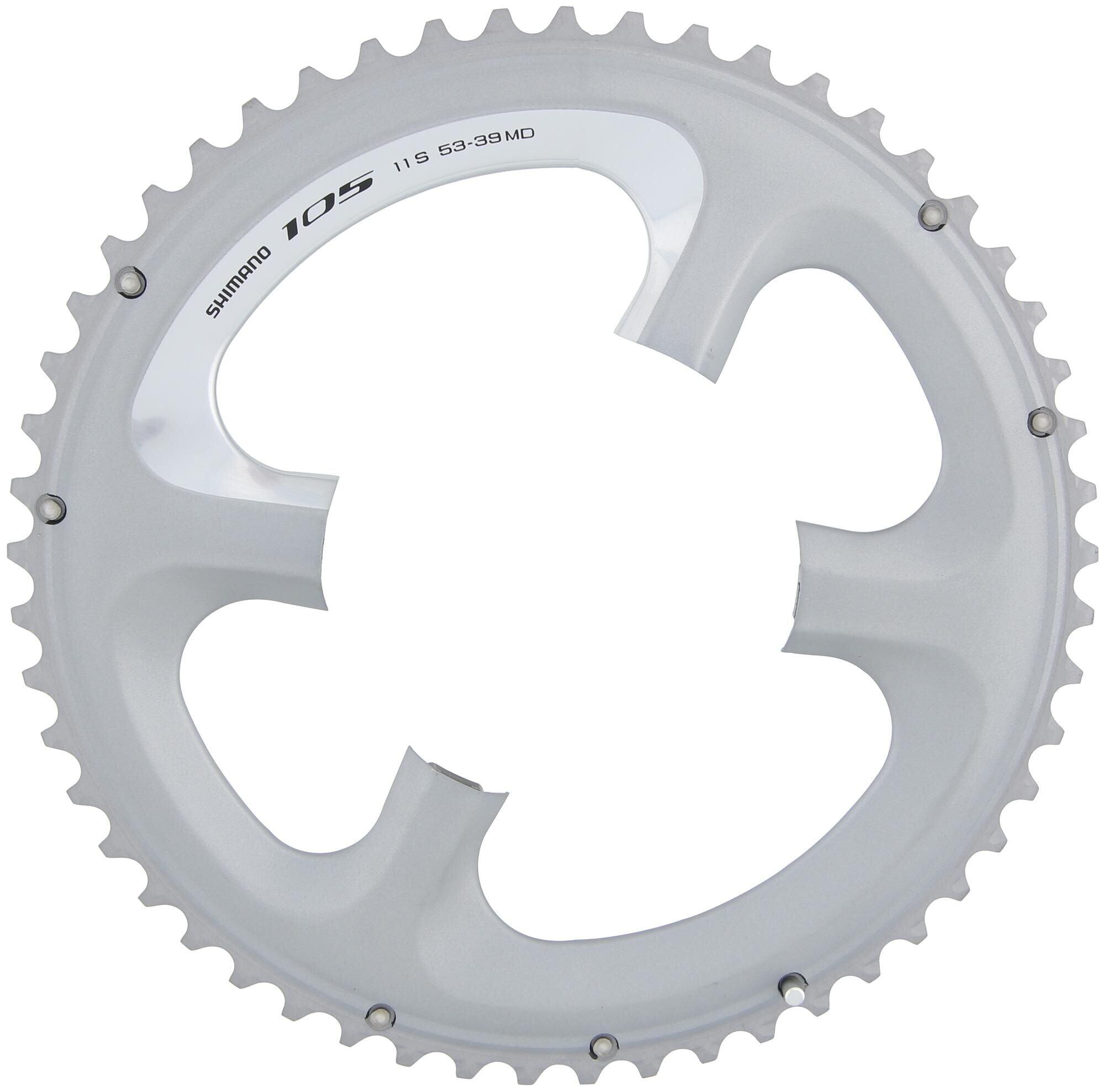 SHIMANO Shimano 105 corona 53 denti 11v Y1PH98140 FC-5800, argento.