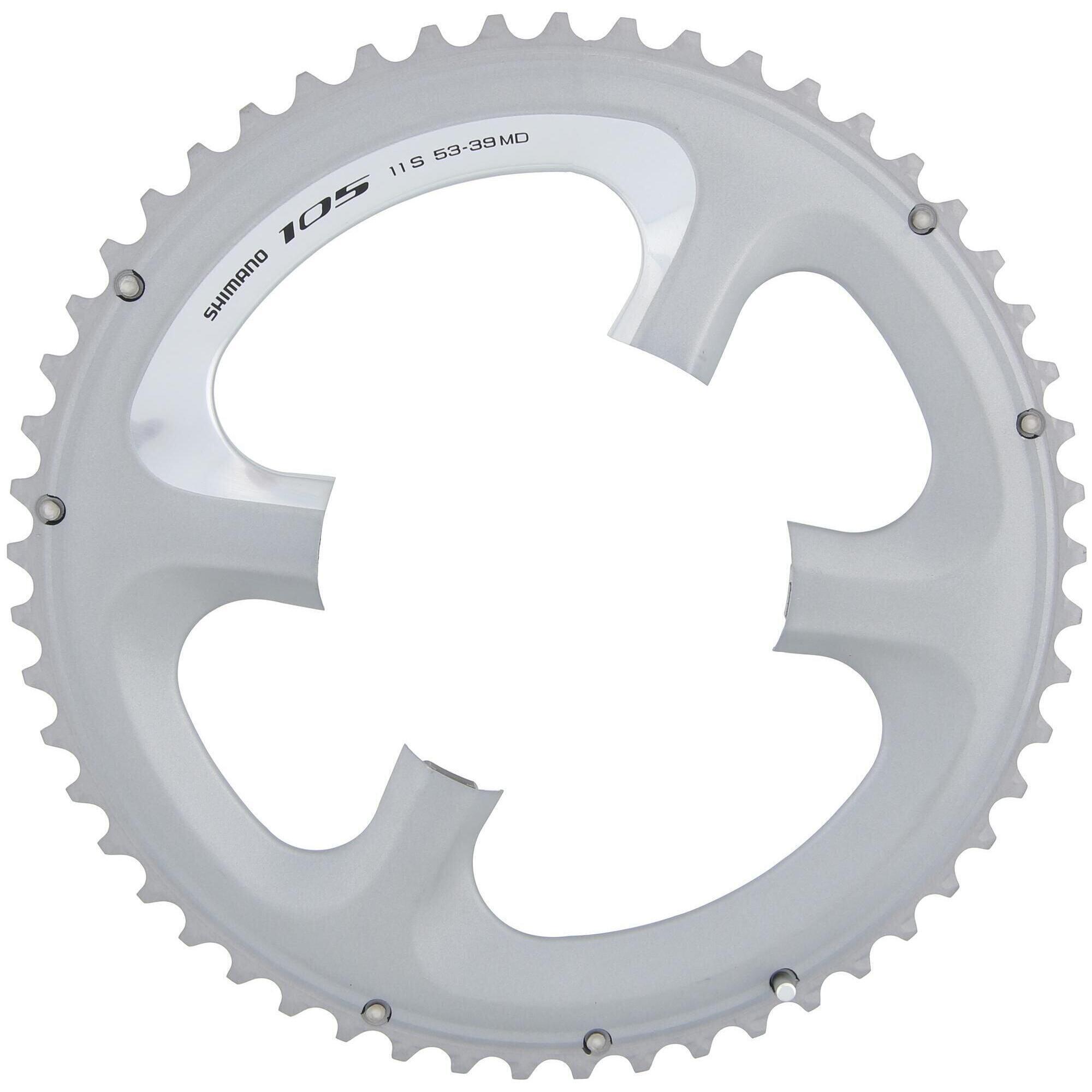 Shimano - Shimano Chain Top 105 11v 53t Y1ph98140 Fc-5800 Silver - Plateau De Pédalier - Gris - Decathlon