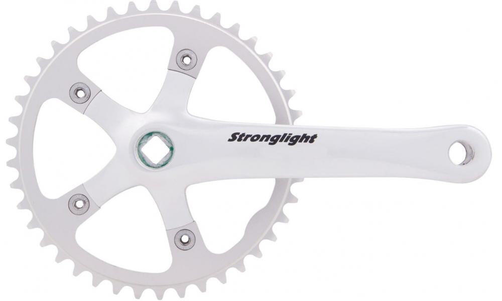 Bielas STRONGLIGHT Impact 42T 170 mm plateadas anodizadas 2/3