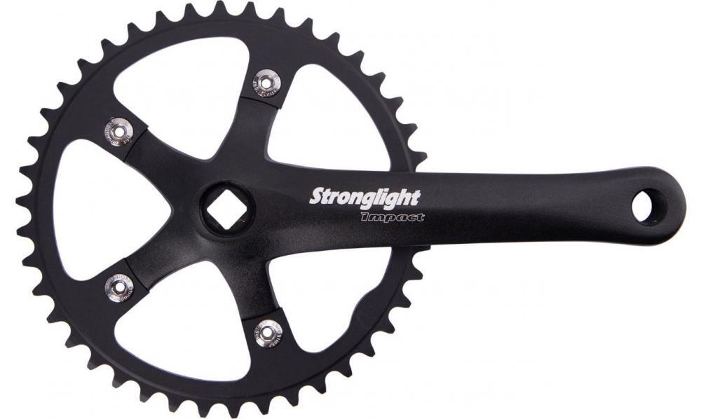 STRONGLIGHT crankstel "impact" crankset strongl.impact matt black 2/3