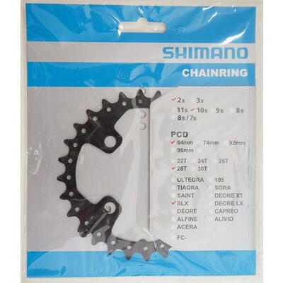 Shimano kettingblad "slx fc-m675" chain ring shim. slx 28t.aj 4-arm,m675