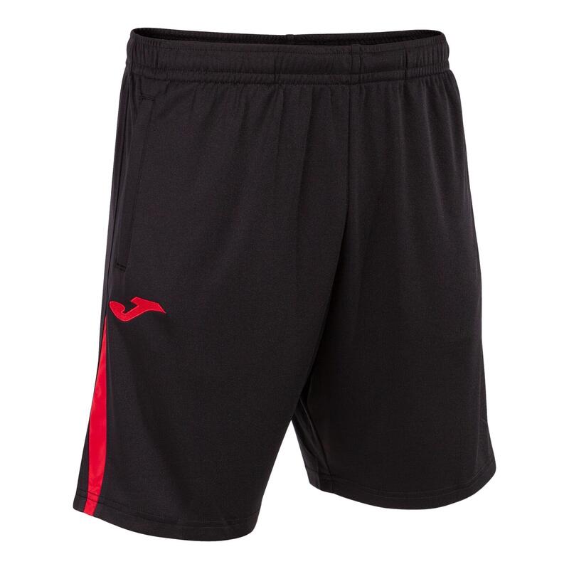 Joma Championship VII Pantaloni scurți Black -Red M - Sport și respirabil