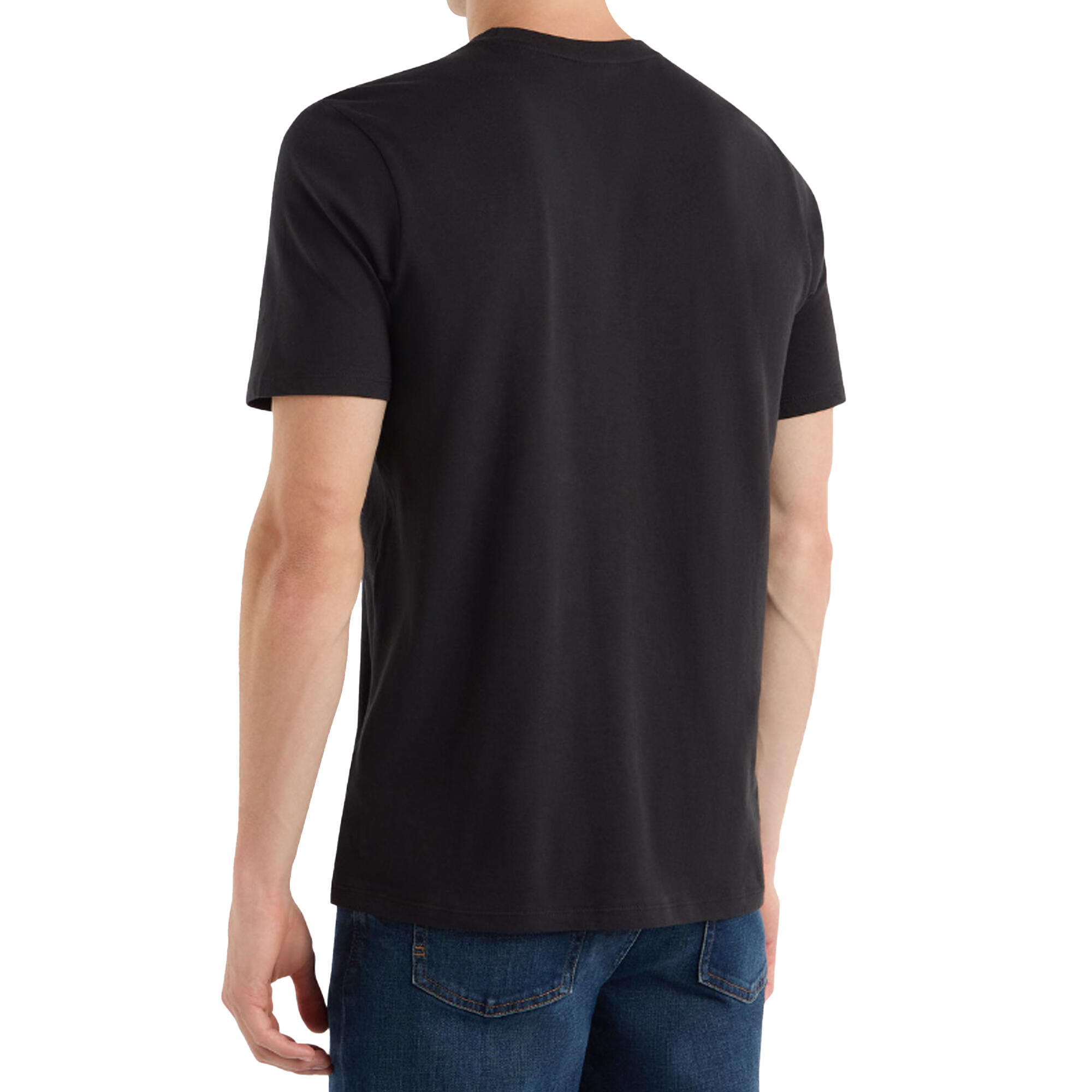 Maglietta Logo Impilato Uomo Umbro Nero Roccia Del Castello 2/4