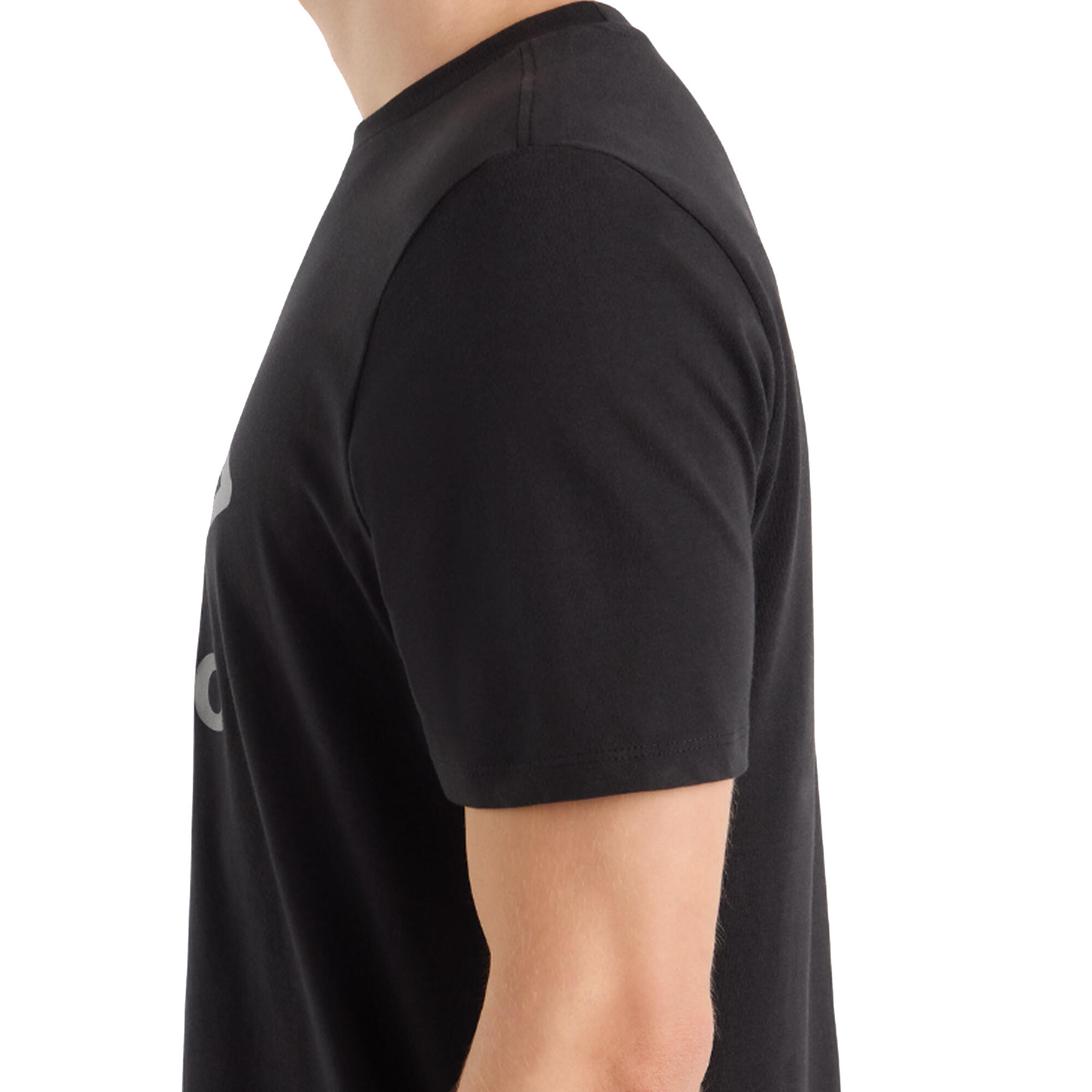 Maglietta Logo Impilato Uomo Umbro Nero Roccia Del Castello 4/4