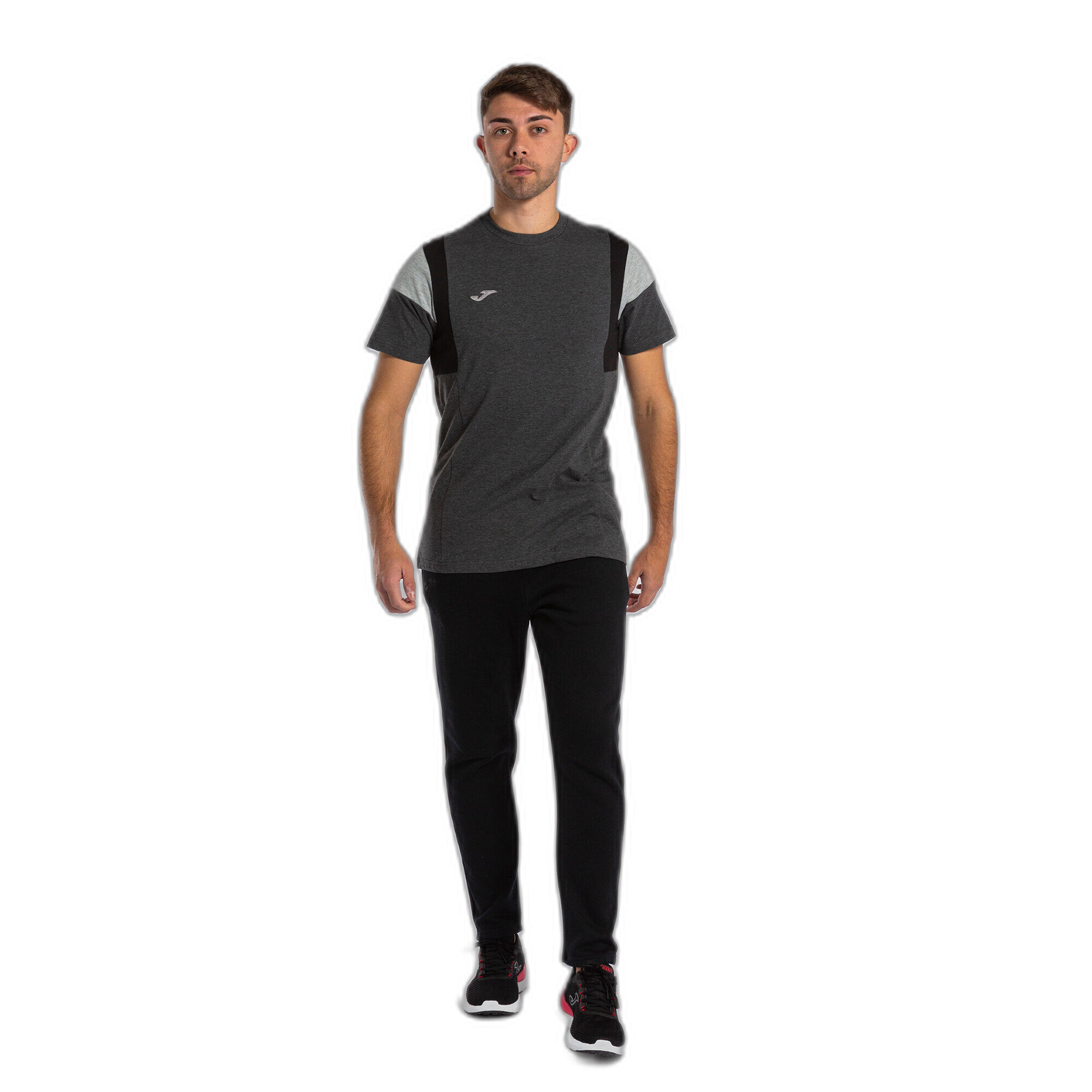 T-Shirt Manga Curta Futebol Homem Joma Confort III Cizento Melange 4/7