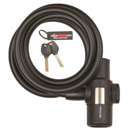 Python zamek linkowy spiralny 10 mm x 150 cm z uchwytem