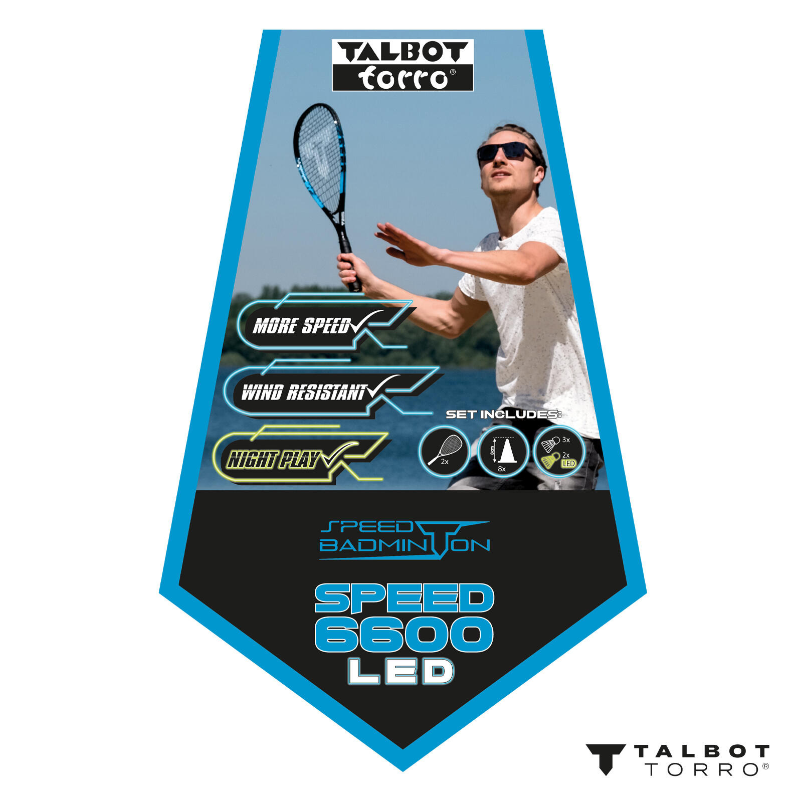 Set speedbadminton "Speed 6600 Led" Talbot-Torro 4/5