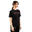 Tricou unisex Givova Mondo, 100% bumbac 170 g/m², guler rotund, negru/fuxia, L