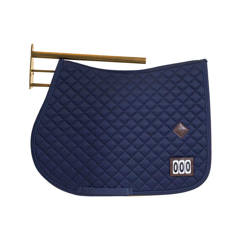 Porte-selles metal avec tapis porte acier gold 2/4