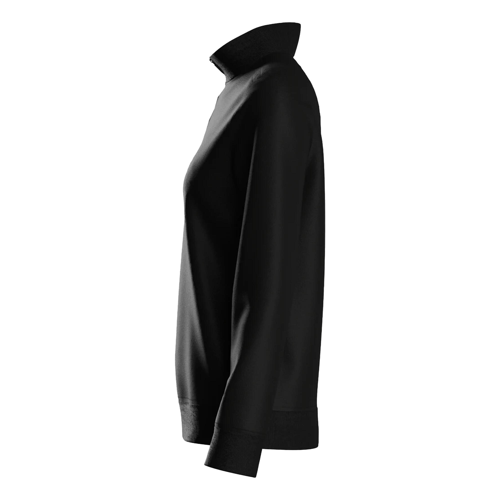 "Club Essential" Sweatshirt mit halbem Reißverschluss für Damen Schwarz 3/4