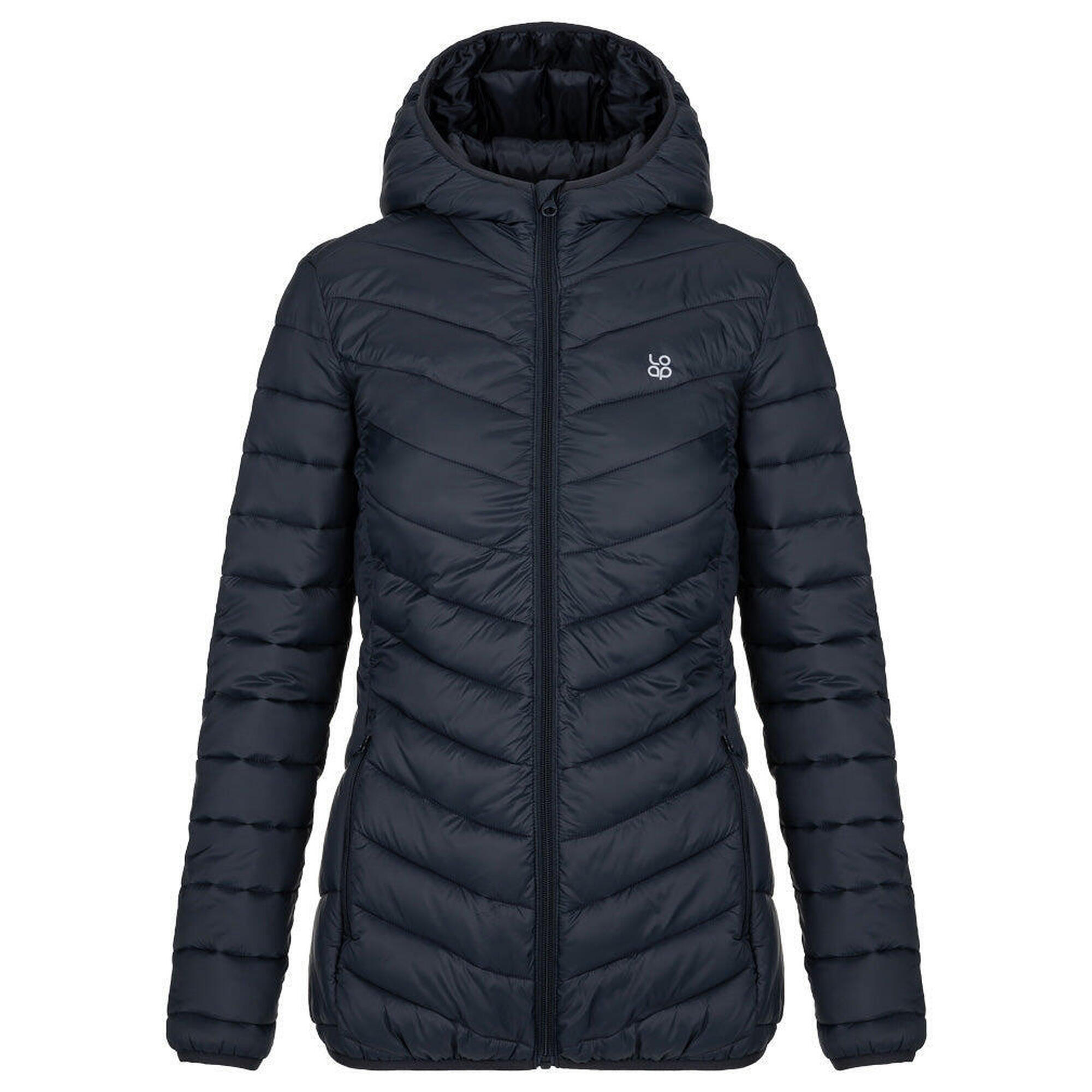 Kurtka damska Loap Irmania pikowana, wodoodporna, ciemnoszara, S