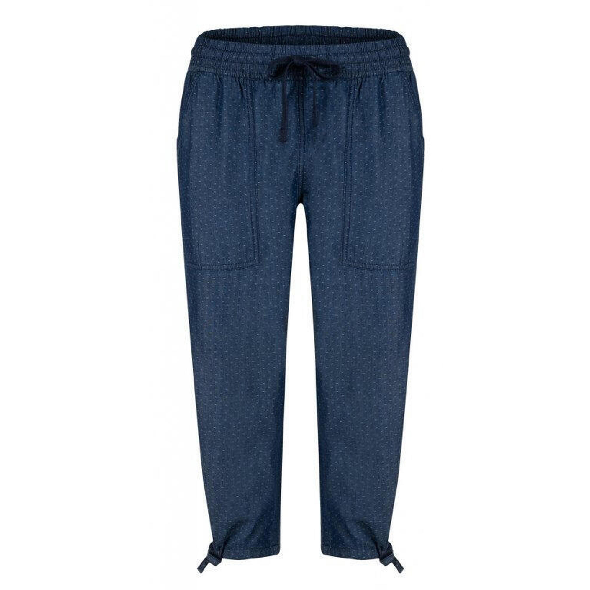 Lolë - Loap Nicoho Pantalon 3/4 Femme — 50% Coton / 50% Tencel - Pantacourt - Violet - Decathlon