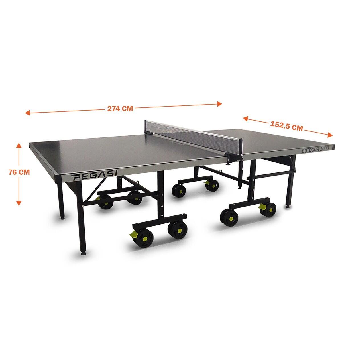 Tischtennisplatte Pegasi 2000 Outdoor Black 4/5