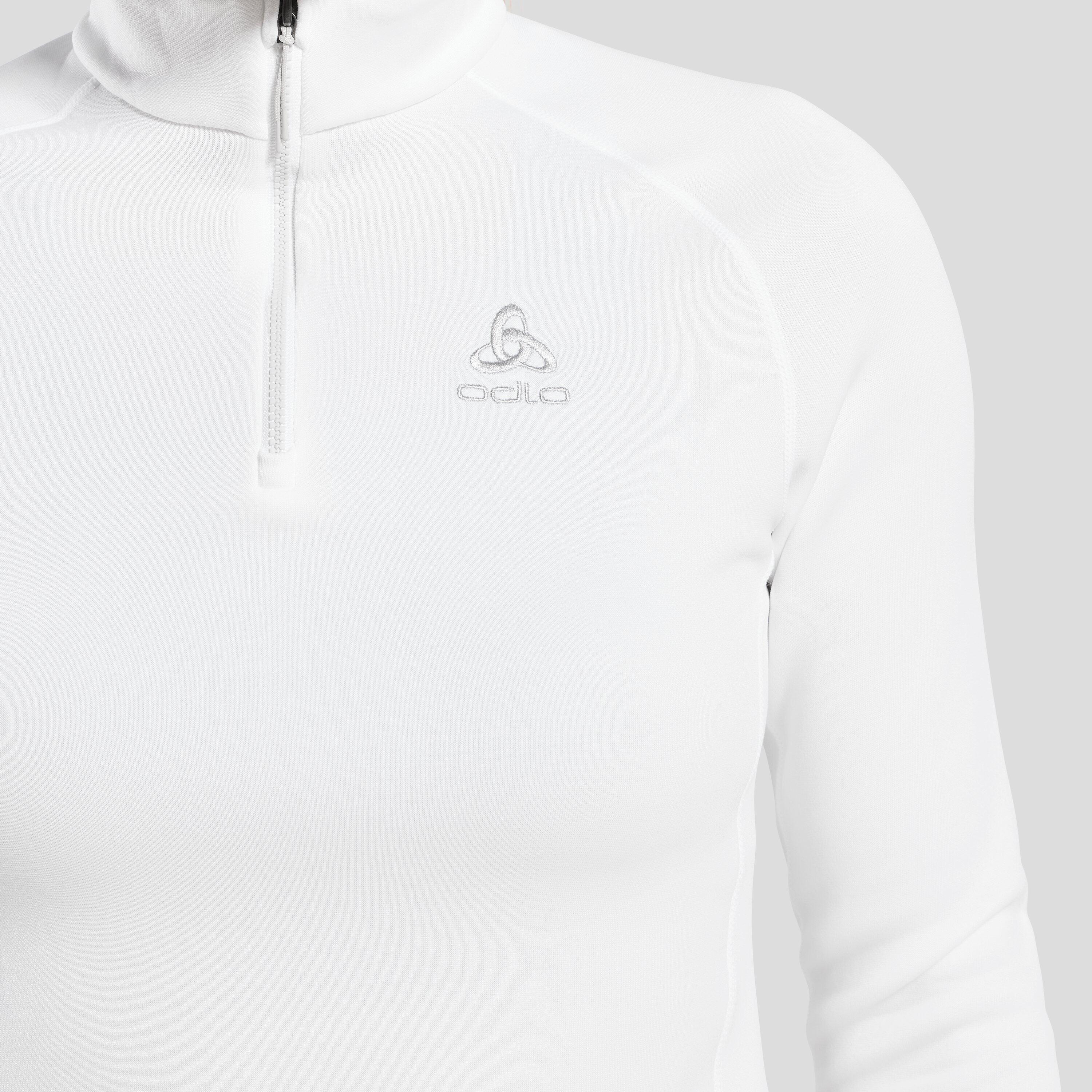 ODLO Middenlaag Loopshirt Halve Rits BERRA Sporttrui WIT XL 3/7