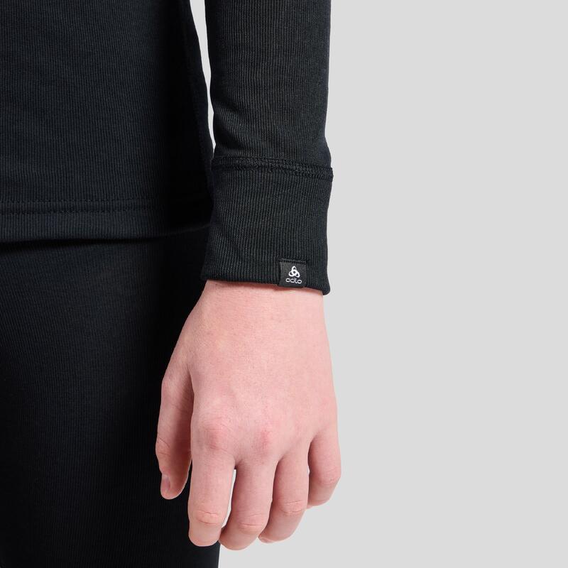 ODLO Shirt Ronde Hals Lange Mouwen ACTIVE WARM ECO KID Thermoshirt ZWART 128