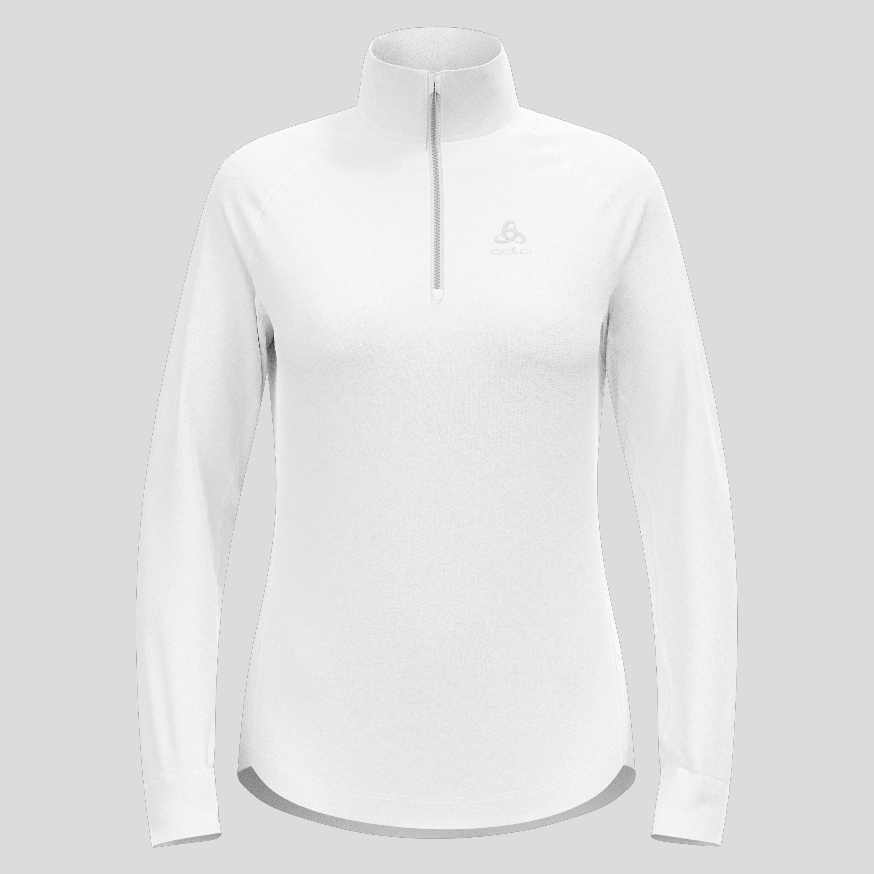 ODLO Middenlaag Loopshirt Halve Rits BERRA Sporttrui WIT XL 5/7