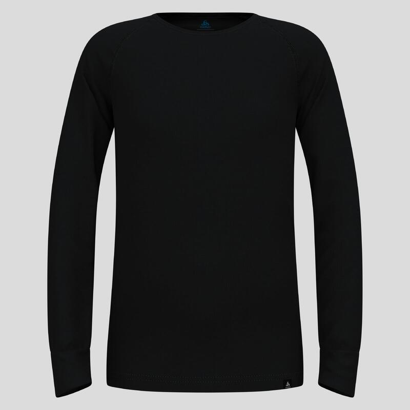 ODLO Shirt Ronde Hals Lange Mouwen ACTIVE WARM ECO KID Thermoshirt ZWART 128