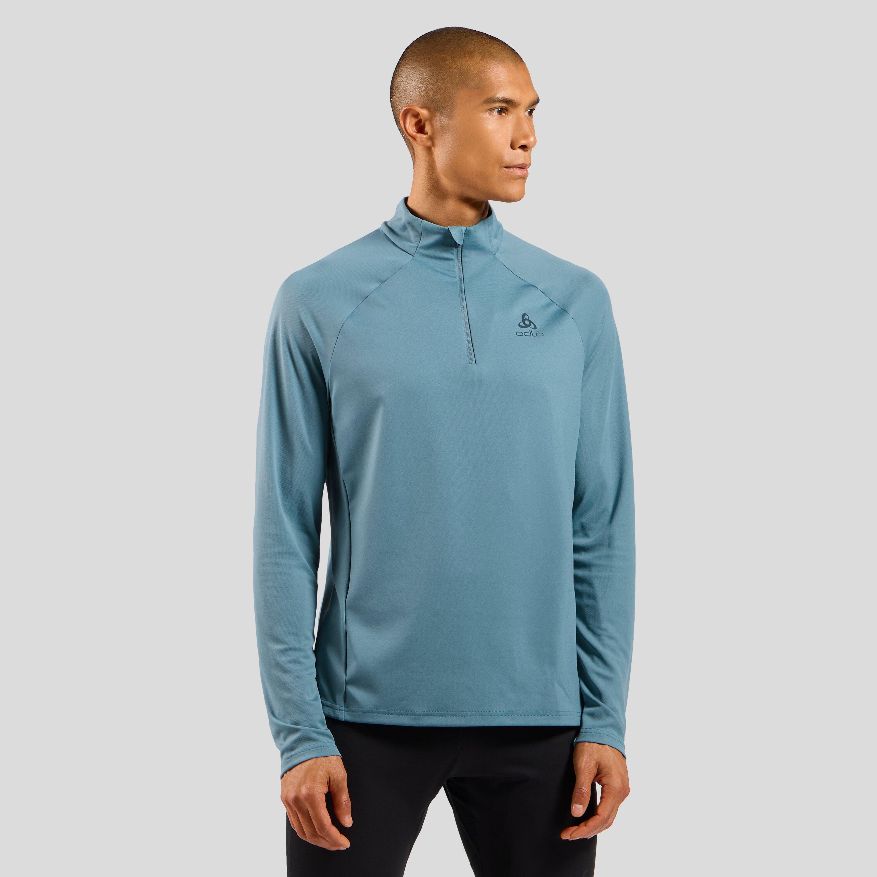 Odlo Odlo Laufshirt Herren Langarm Essential Ceramiwarm I Sport Shirt Männer I Sport Oberteil I Midlayer I Fitness Shirt Men's Sweatshirt (Pack Of 1), Black - Black, S