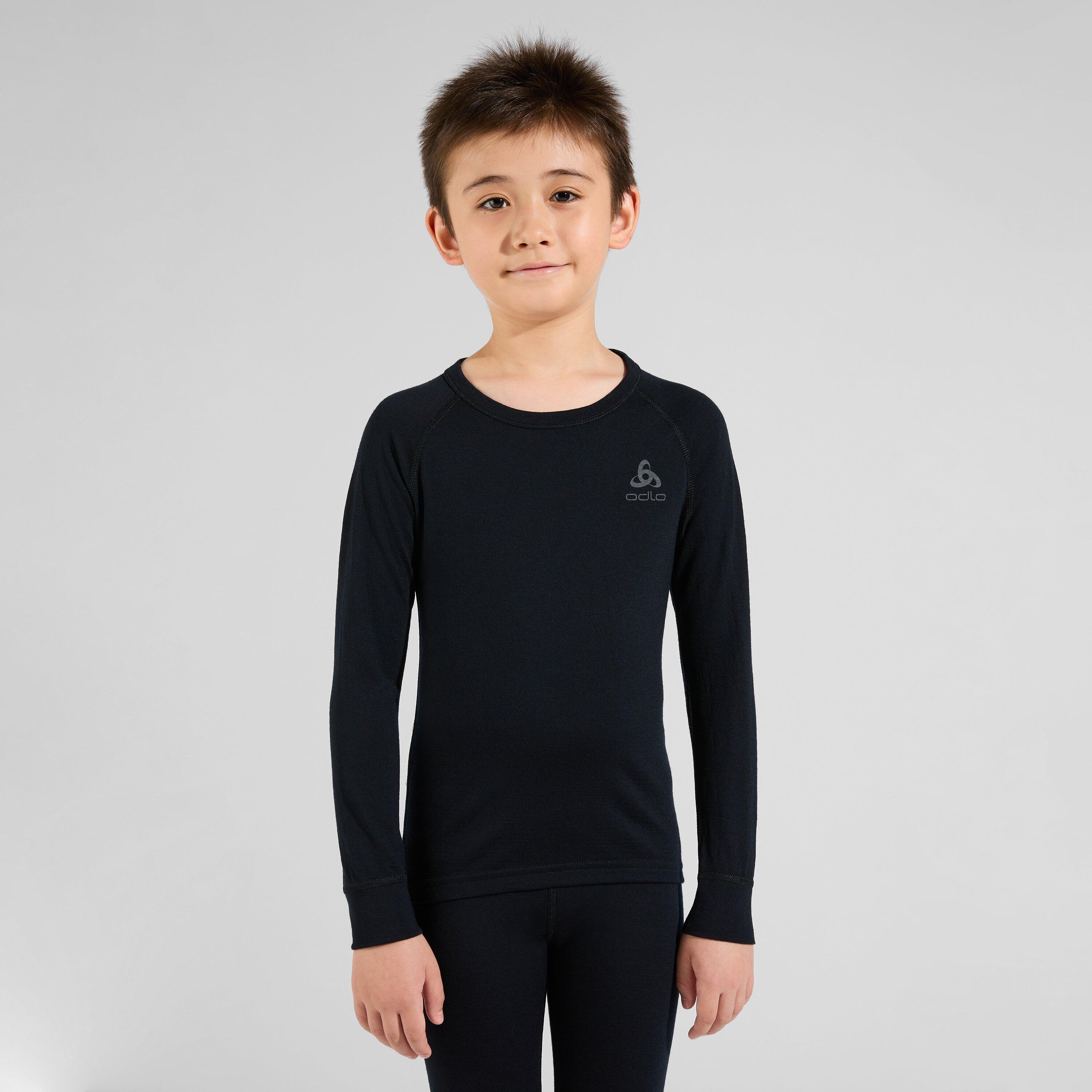 Odlo - Ensemble De Haut Et Collant Techniques En Laine Mérinos 200 Natural Pour Enfant - Sous Pull - Noir - Decathlon