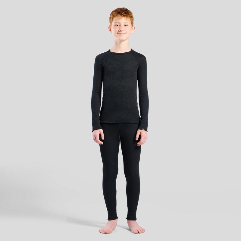 ODLO Shirt Ronde Hals Lange Mouwen ACTIVE WARM ECO KID Thermoshirt ZWART 128