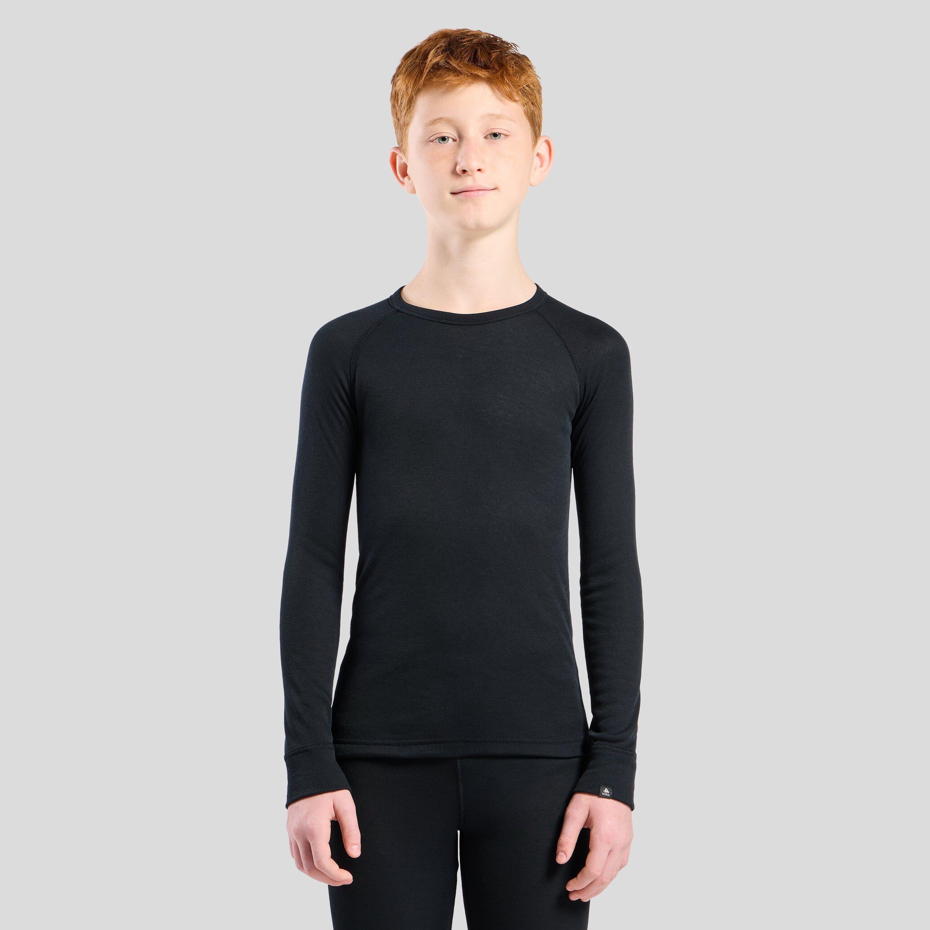 ODLO Shirt Ronde Hals Lange Mouwen ACTIVE WARM ECO KID Thermoshirt ZWART 128