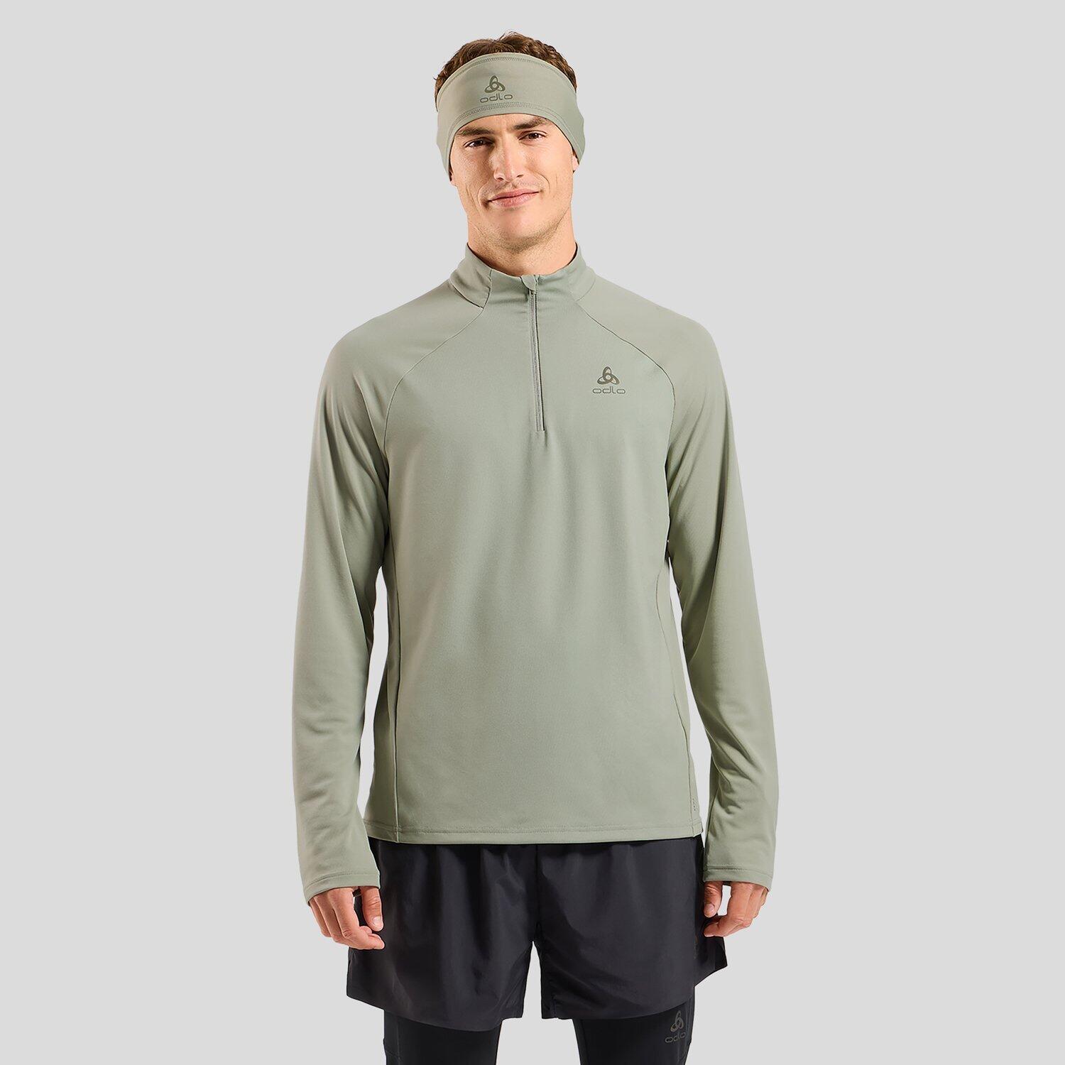 Odlo Heren hardlooptop met ritssluiting ESSENTIAL CERAMIWARM 313642 - Vergelijk prijzen