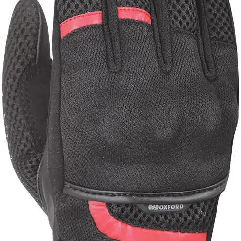 OXFORD Brisbane Air cycling glove - Size S/7, Black/Red.