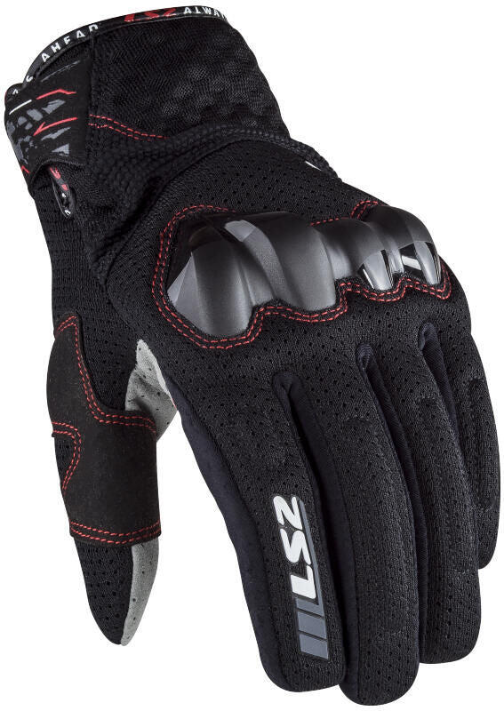 L2S LS2 Chaki Man Handschuhe S – Schwarz/Rot