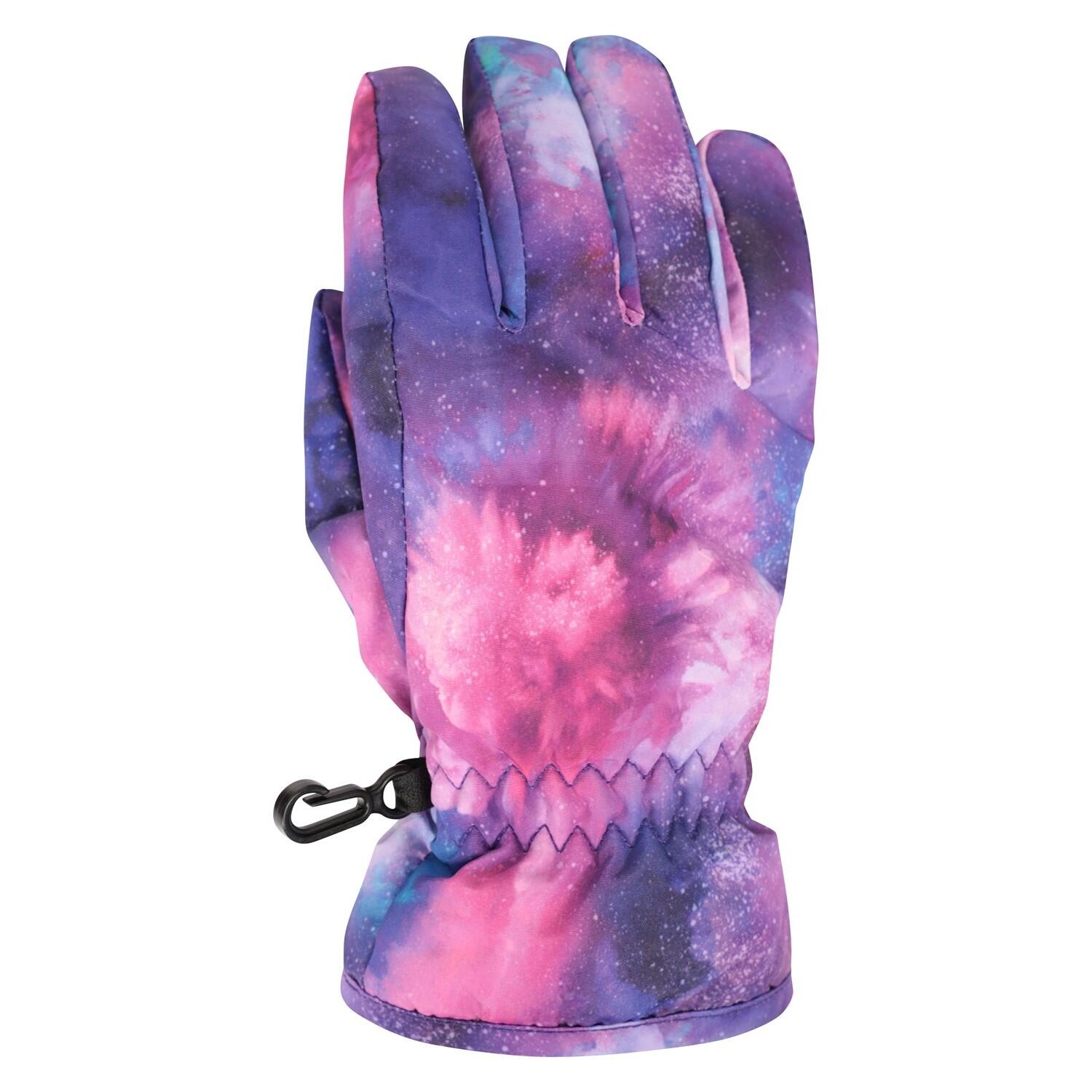 MOUNTAIN WAREHOUSE Childrens/Kids Printed Ski Gloves (Dark Purple)